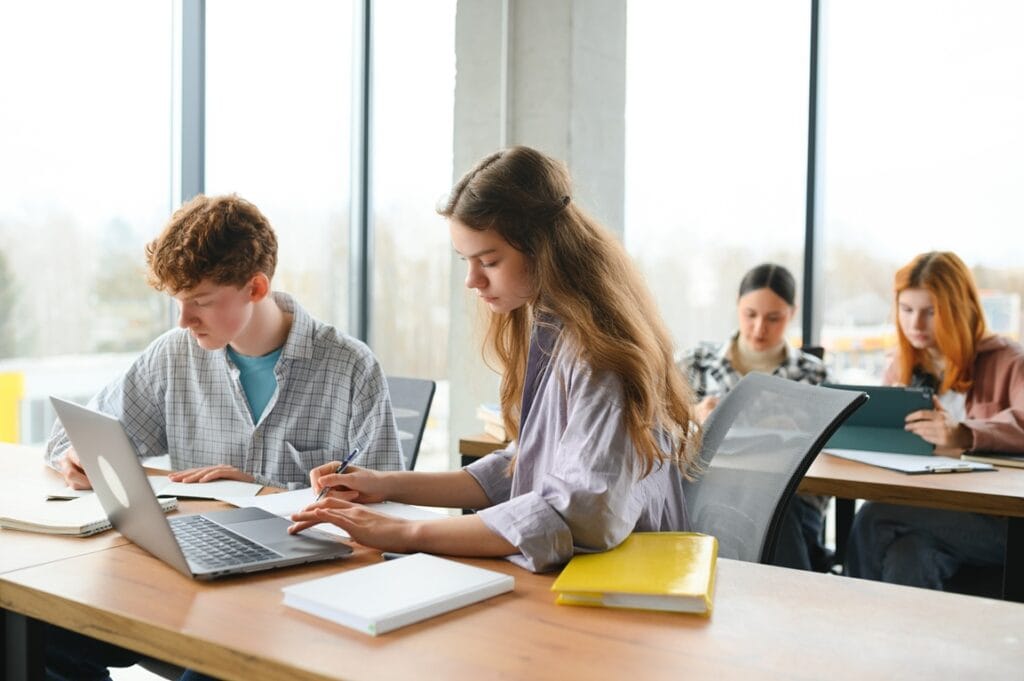 group of college students using laptop in the libr 2025 03 15 10 05 18 utc