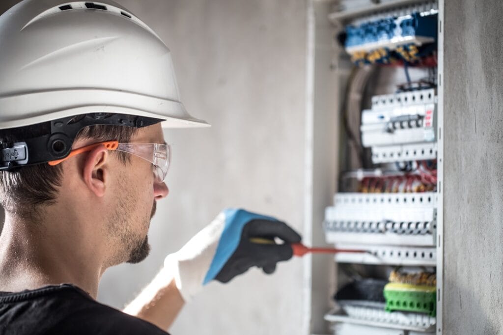 man an electrical technician working in a switchb 2025 04 02 21 13 25 utc