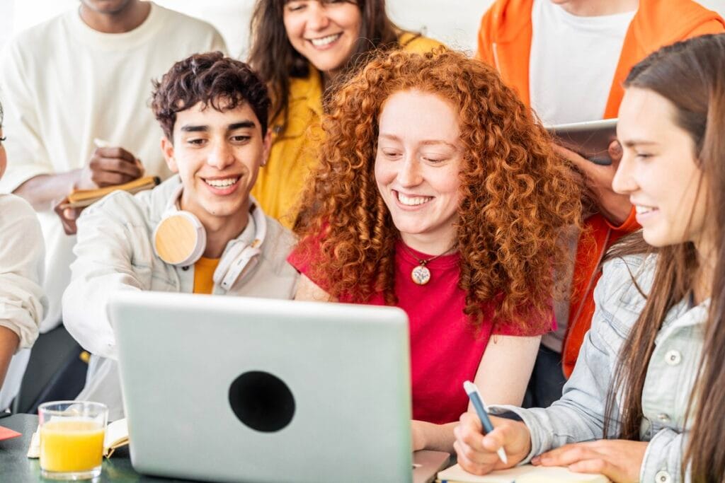 multiracial university students sitting together a 2025 02 11 18 49 50 utc