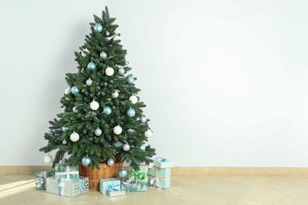 composition with christmas tree and gifts on backg 2025 03 24 09 40 52 utc