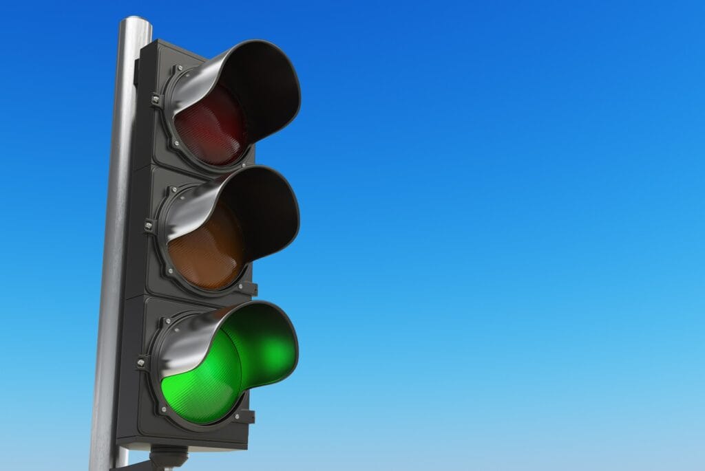 traffic light with green color on blue sky backgro 2026 01 08 06 29 10 utc